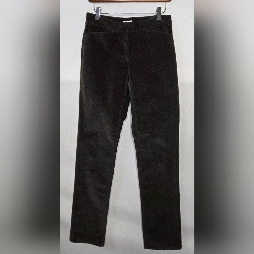 Women's J. Jill Chocolate Brown Babycord Corduroy Trousers Pants Size 2